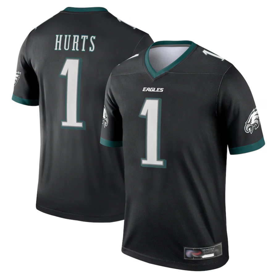 Fenge P.Eagles #1 Jalen Hurts Player Black Legend Stitched Jerseys