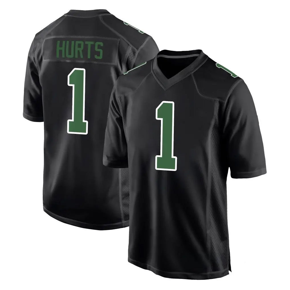 Fenge P.Eagles #1 Jalen Hurts Player Carbon Green Fashion Home Game Stitched Jerseys