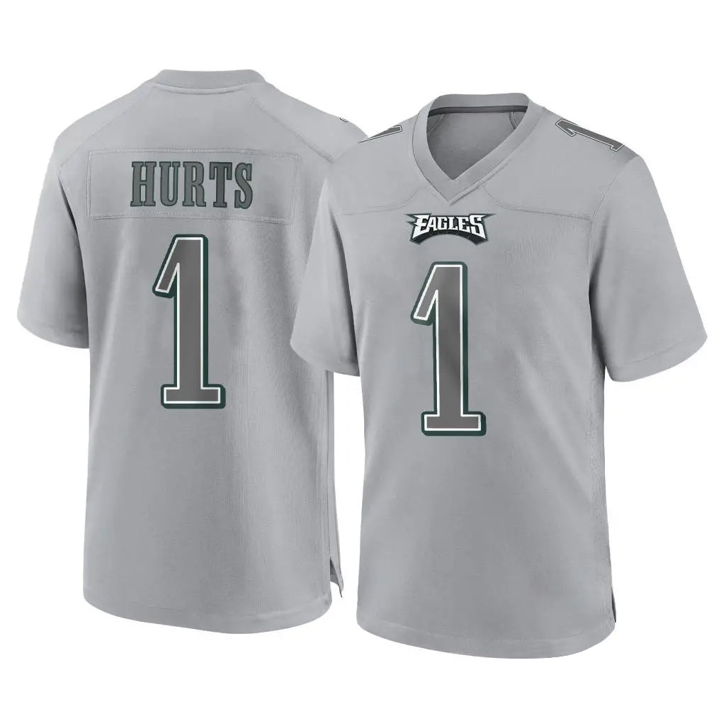 Fenge P.Eagles #1 Jalen Hurts Player Gray Atmosphere Fashion Home Game Stitched Jerseys