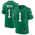 Fenge P.Eagles #1 Jalen Hurts Player Kelly Green Game Stitched Jerseys