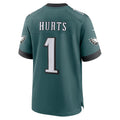 Fenge P.Eagles #1 Jalen Hurts Player Midnight Green Home Game Stitched Jerseys