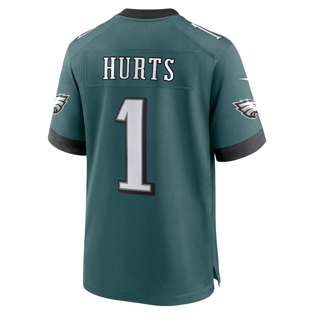 Fenge P.Eagles #1 Jalen Hurts Player Midnight Green Home Game Stitched Jerseys