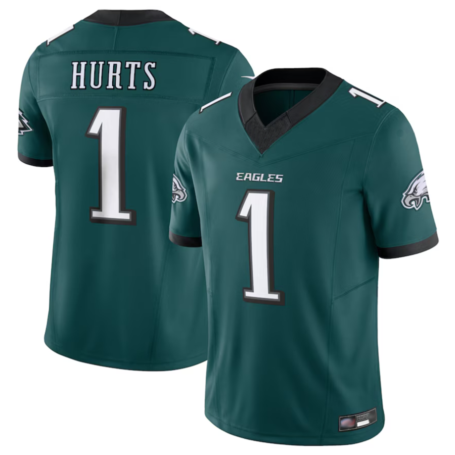 Fenge P.Eagles #1 Jalen Hurts Player Midnight Green Vapor F.U.S.E. Limited Stitched Jerseys