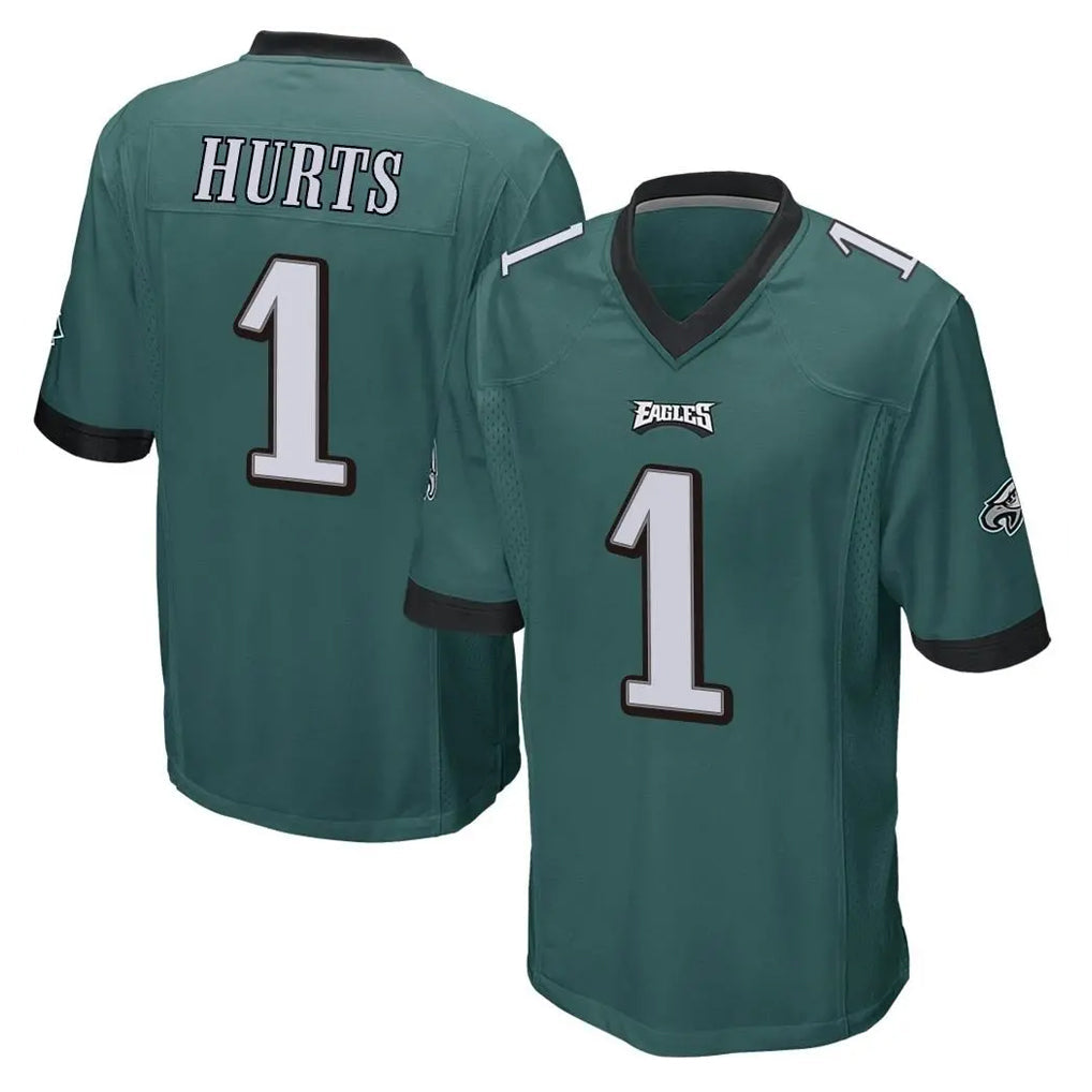 Fenge P.Eagles #1 Jalen Hurts Player Team Color Green Home Game Stitched Jerseys