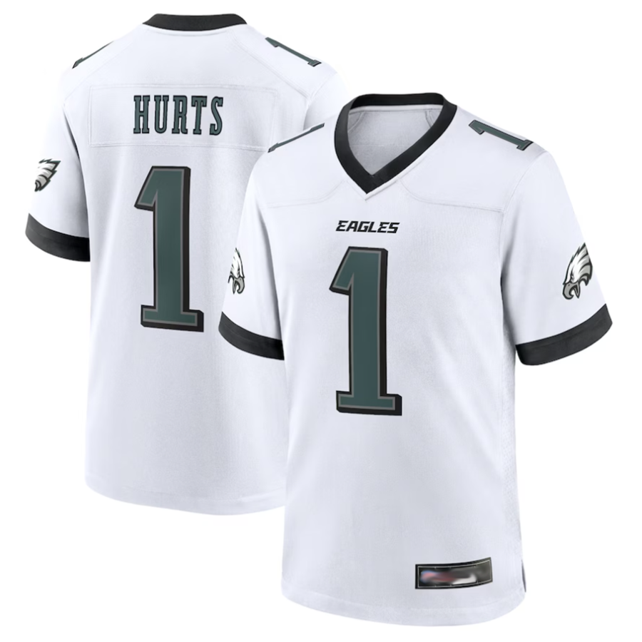 Fenge P.Eagles #1 Jalen Hurts Player White Game Stitched Jerseys