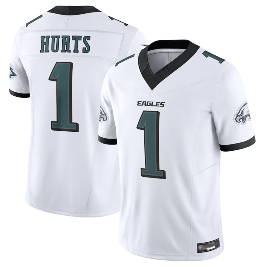 Fenge P.Eagles #1 Jalen Hurts Player White Vapor F.U.S.E. Limited Stitched Jerseys