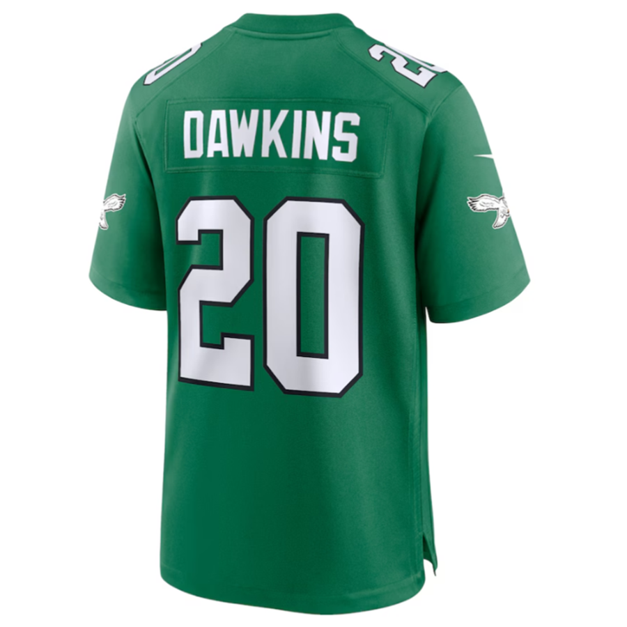 Fenge P.Eagles #20 Brian Dawkins Green Alternate Retired Player Game Jersey Stitched American Stitched Jersey