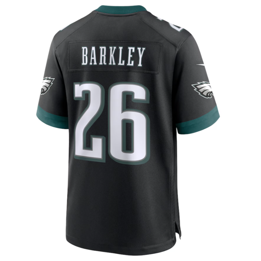 Fenge P.Eagles #26 Saquon Barkley Black Alternate Game Jersey Stitched American Stitched Jersey