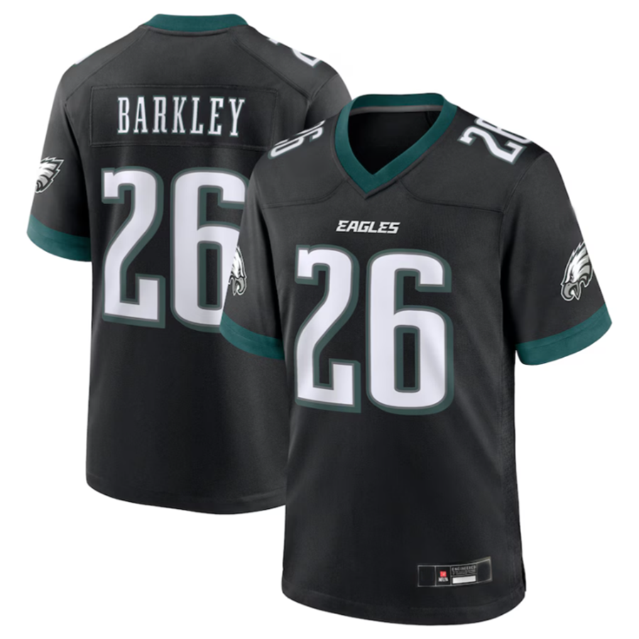 Fenge P.Eagles #26 Saquon Barkley Black Alternate Game Stitched American Stitched Jerseys