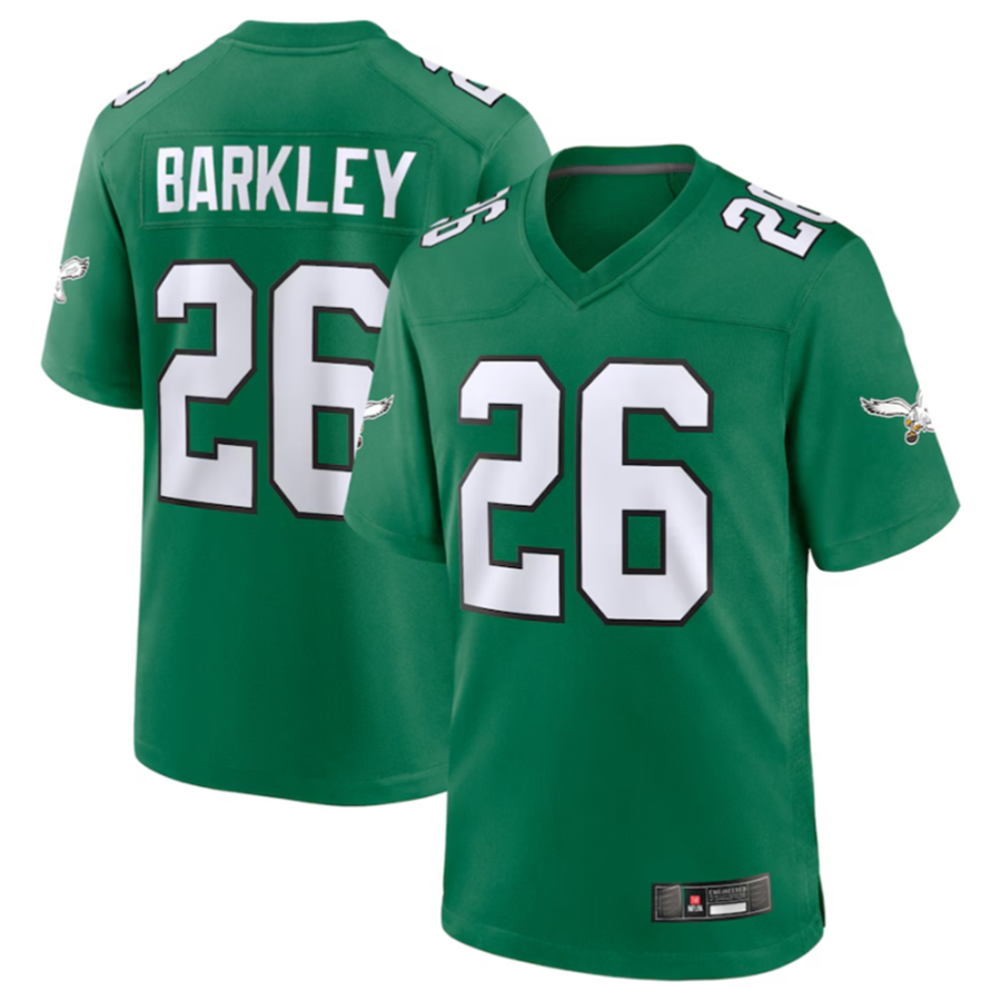 Fenge P.Eagles #26 Saquon Barkley Green Alternate Game Stitched American Stitched Jerseys