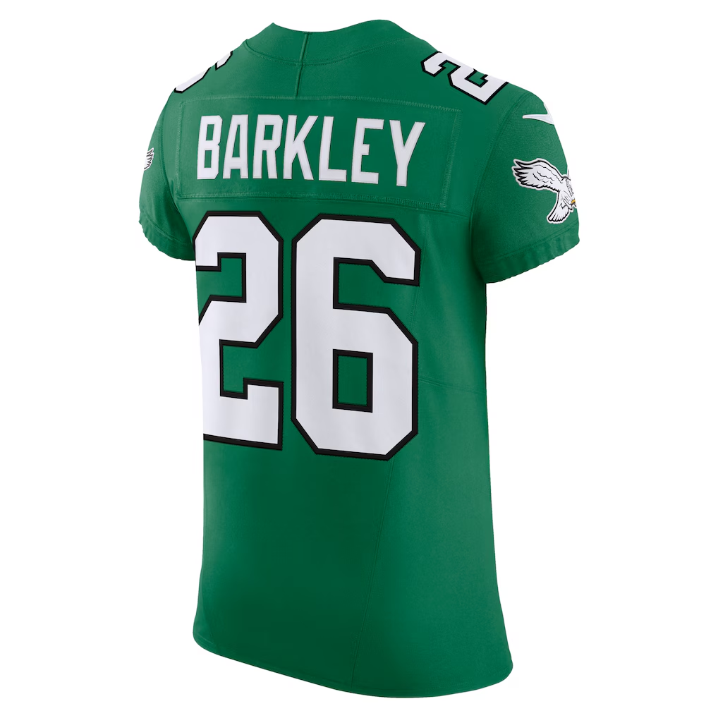 Fenge P.Eagles #26 Saquon Barkley Kelly Green Alternate Vapor F.U.S.E. Elite Stitched Jerseys