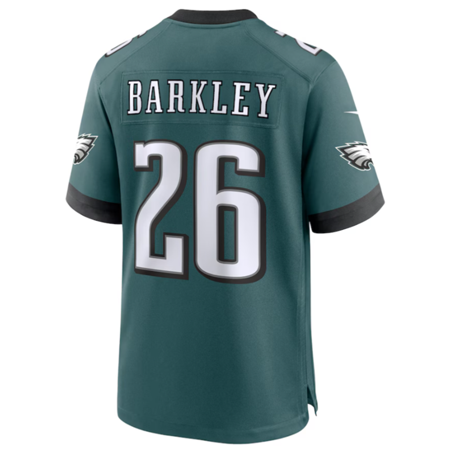 Fenge P.Eagles #26 Saquon Barkley Midnight Green Game Player Stitched American Stitched Jerseys