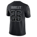 Fenge P.Eagles #26 Saquon Barkley Player Black REFLECTIVE Limited Stitched Jerseys