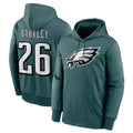 Fenge P.Eagles #26 Saquon Barkley Player Green Pullover Hoodie Stitched Jerseys