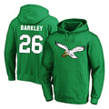 Fenge P.Eagles #26 Saquon Barkley Player Green Pullover Hoodies Home Game Stitched Jerseys