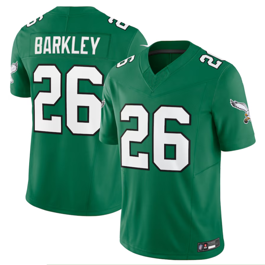 Fenge P.Eagles #26 Saquon Barkley Player Kelly Green Vapor F.U.S.E. Limited Stitched Jerseys