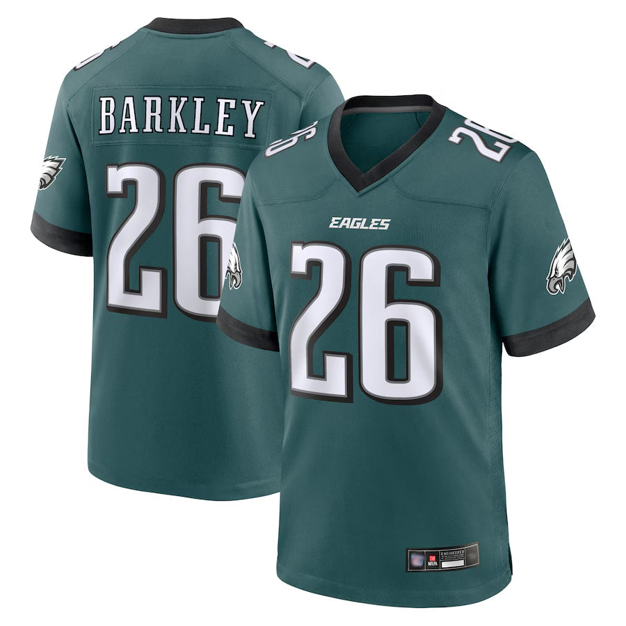 Fenge P.Eagles #26 Saquon Barkley Player Midnight Green Game Stitched Jerseys