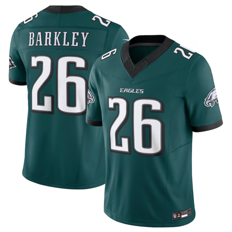 Fenge P.Eagles #26 Saquon Barkley Player Midnight Green Vapor F.U.S.E. Limited Stitched Jerseys