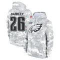 Fenge P.Eagles #26 Saquon Barkley Player Military Hoodie Arctic Camo Salute To Service Stitched Jerseys