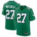 Fenge P.Eagles #27 Quinyon Mitchell Player Kelly Green Replica Game Stitched Jerseys