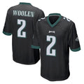 Fenge P.Eagles #2 Riq Woolen Player Black Home Game Stitched Jerseys