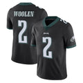 Fenge P.Eagles #2 Riq Woolen Player Black Limited Vapor Untouchable Home Game Stitched Jerseys