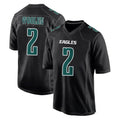 Fenge P.Eagles #2 Riq Woolen Player Carbon Black Fashion Home Game Stitched Jerseys