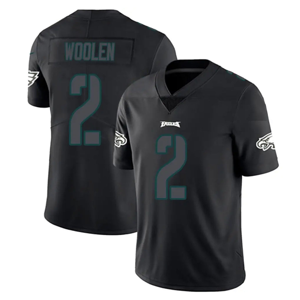 Fenge P.Eagles #2 Riq Woolen Player Limited Black Impact Home Game Stitched Jerseys