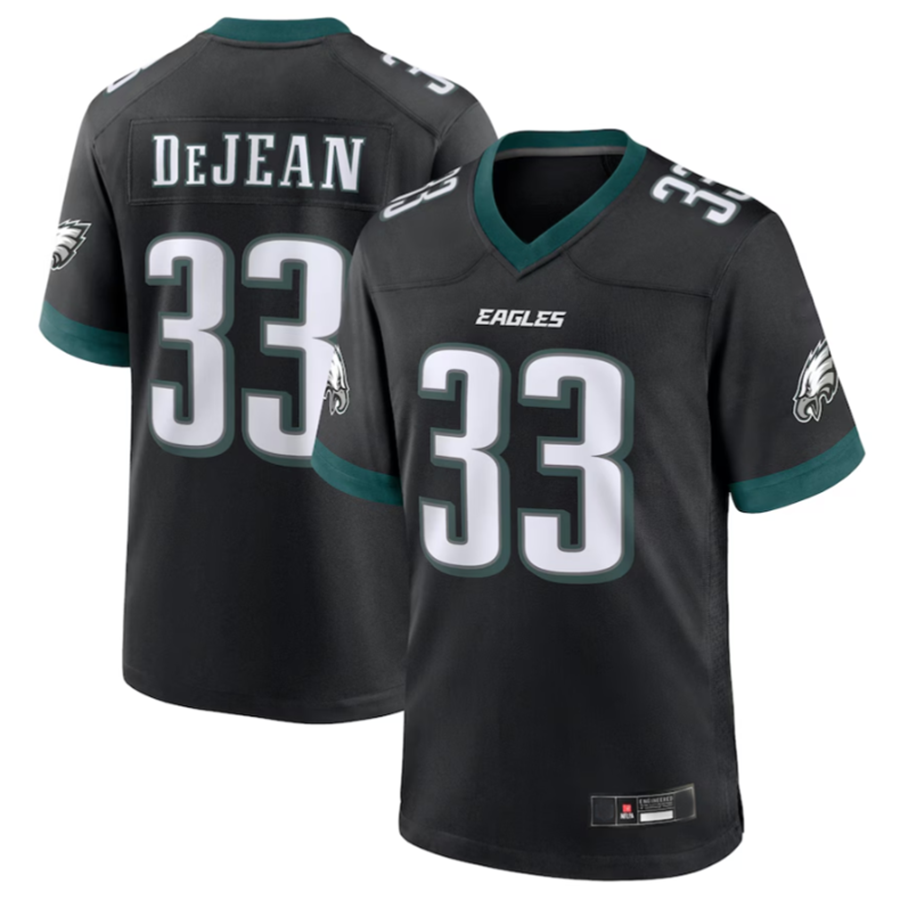 Fenge P.Eagles #33 Cooper DeJean Black 2024 Draft Alternate Player Game Stitched American Stitched Jerseys
