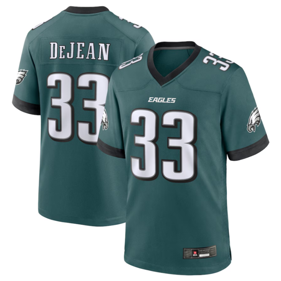 Fenge P.Eagles #33 Cooper DeJean Green 2024 Draft Alternate Player Game Stitched American Stitched Jerseys