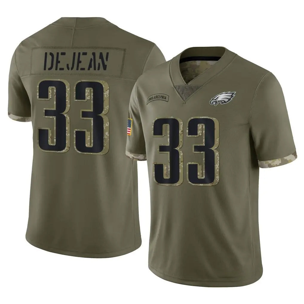 Fenge P.Eagles #33 Cooper DeJean Player Olive Salute To Service Limited Stitched Jerseys