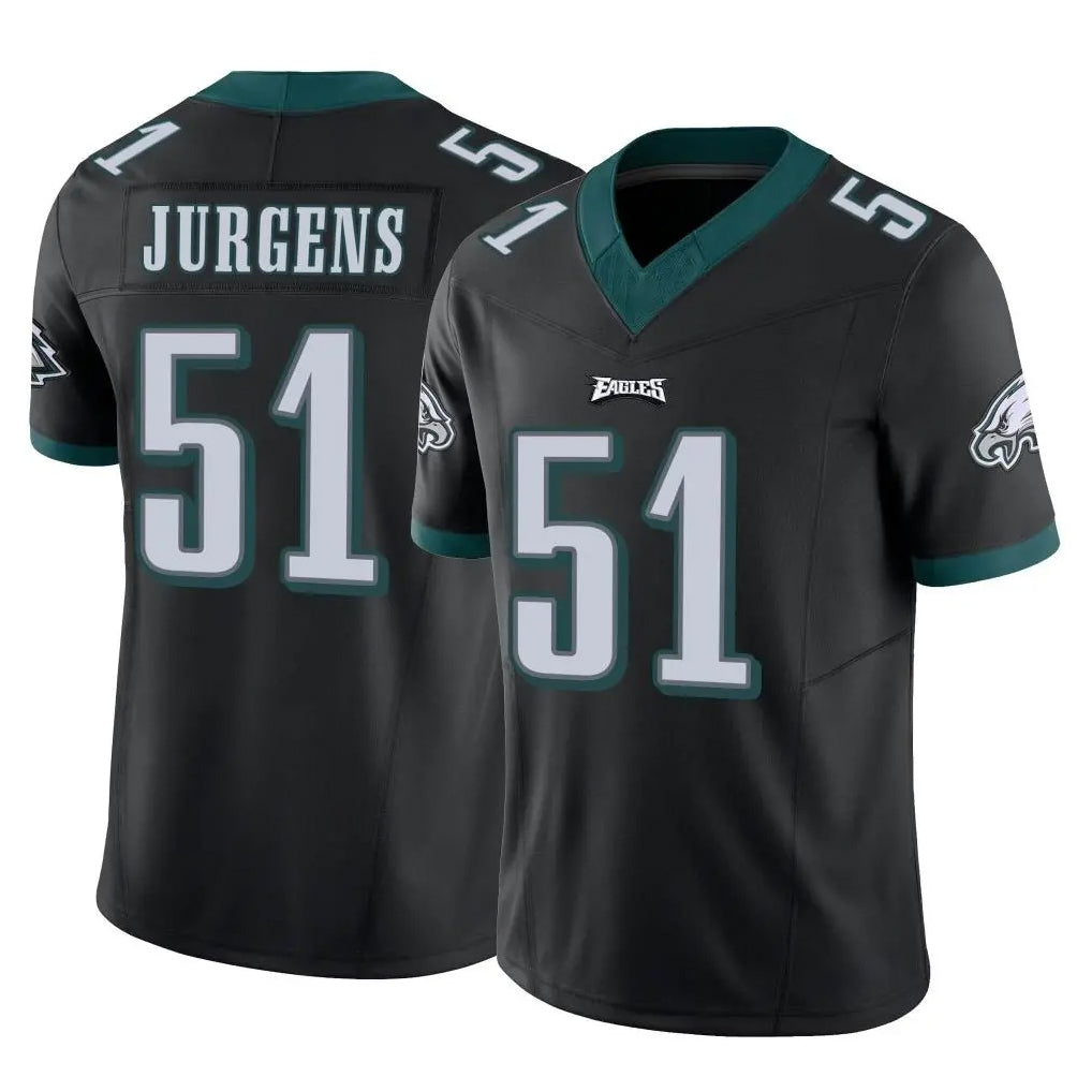 Fenge P.Eagles #51 Cam Jurgens Player Black Limited Vapor F.U.S.E. Home Game Stitched Jerseys