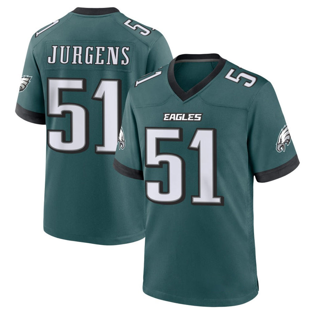 Fenge P.Eagles #51 Cam Jurgens Player Green Home Game Stitched Jerseys