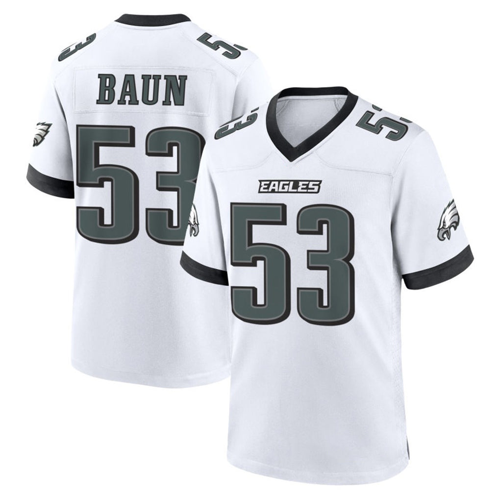 Fenge P.Eagles #53 Zack Baun Player White Game Home Stitched Jerseys