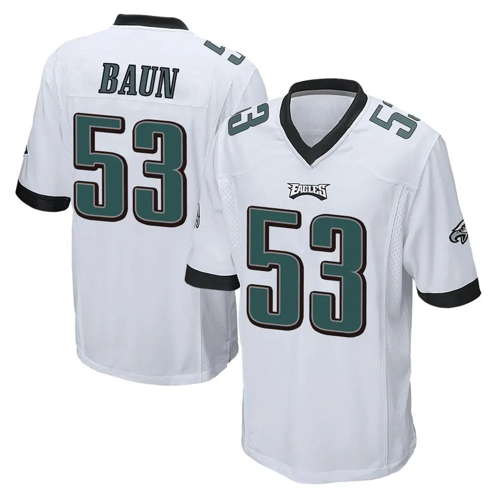 Fenge P.Eagles #53 Zack Baun Player White Home Game Stitched Jerseys