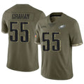 Fenge P.Eagles #55 Brandon Graham Player Salute To Service Olive Stitched Jerseys
