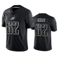 Fenge P.Eagles #62 Jason Kelce Player Black REFLECTIVE Limited Stitched Jerseys