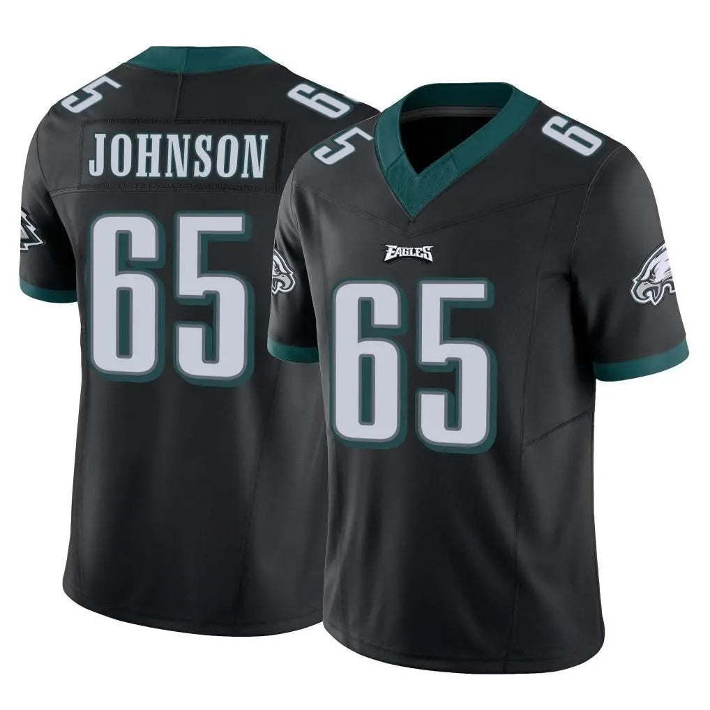 Fenge P.Eagles #65 Lane Johnson Player Black Limited Vapor F.U.S.E. Home Game Stitched Jerseys