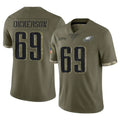 Fenge P.Eagles #69 Landon Dickerson Player Olive Salute To Service Limited Stitched Jerseys