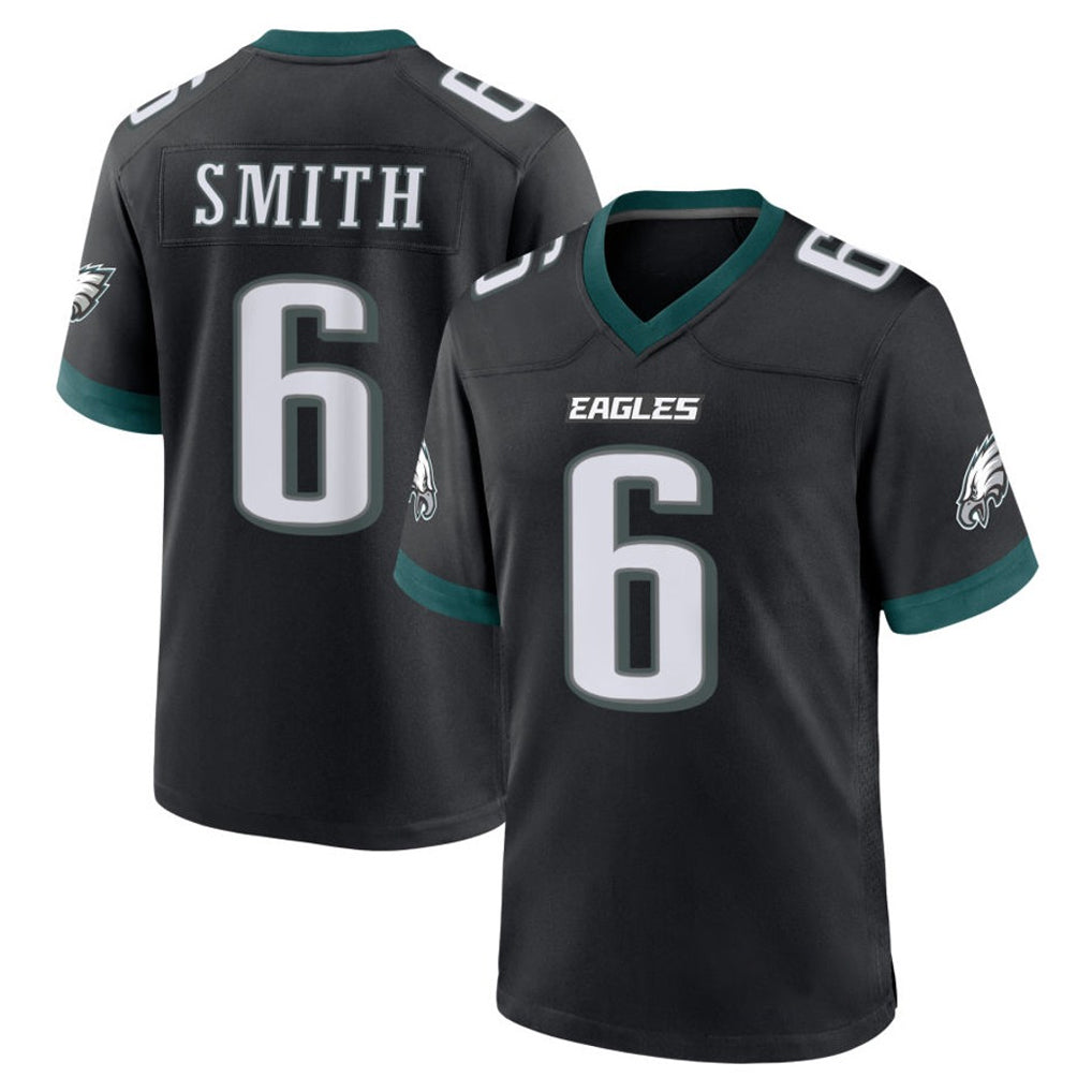 Fenge P.Eagles #6 DeVonta Smith Player Black Game Home Stitched Jerseys