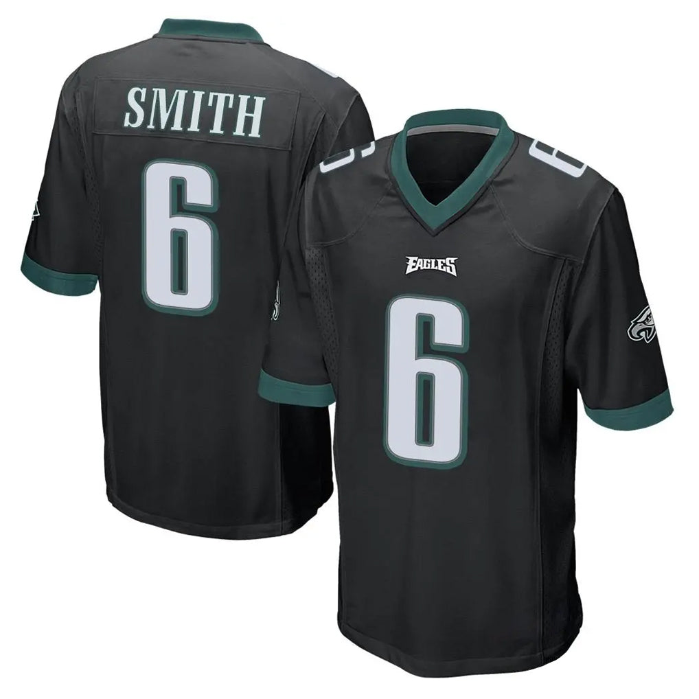 Fenge P.Eagles #6 DeVonta Smith Player Black Home Game Stitched Jerseys