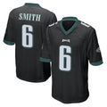 Fenge P.Eagles #6 DeVonta Smith Player Black Home Game Stitched Jerseys