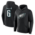 Fenge P.Eagles #6 DeVonta Smith Player Black Pullover Hoodies Home Game Stitched Jerseys
