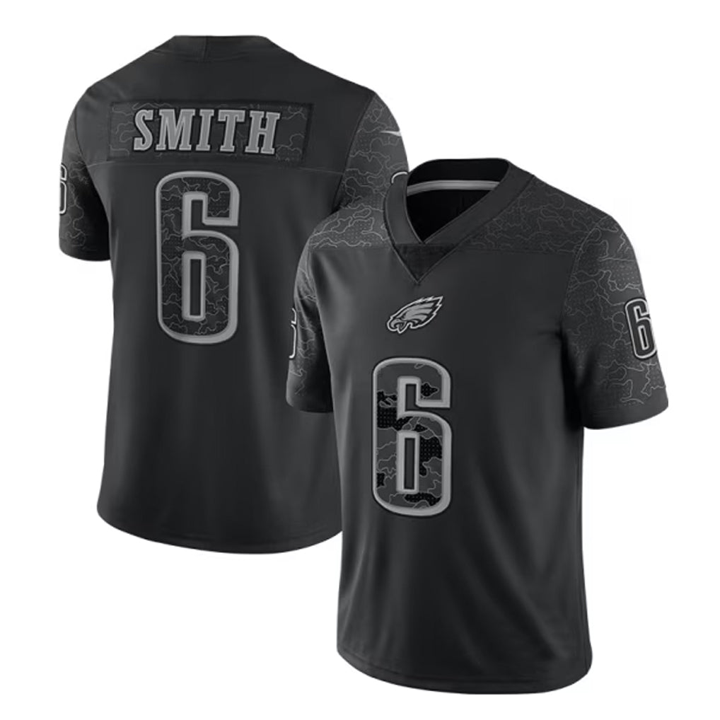 Fenge P.Eagles #6 DeVonta Smith Player Black REFLECTIVE Limited Stitched Jerseys