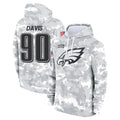 Fenge P.Eagles #90 Jordan Davis Player Arctic Camo Salute to Service Pullover Hoodies Limited Game Stitched Jerseys