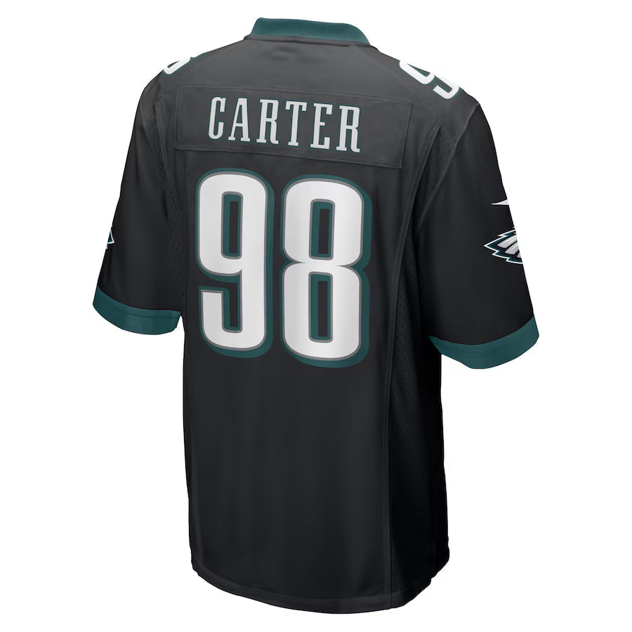 Fenge P.Eagles #98 Jalen Carter Player Black Alternate Game Stitched Jerseys