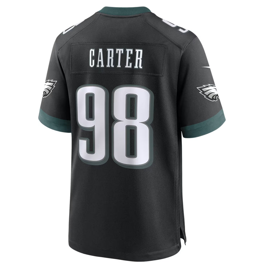 Fenge P.Eagles #98 Jalen Carter Player Black Home Game Stitched Jerseys