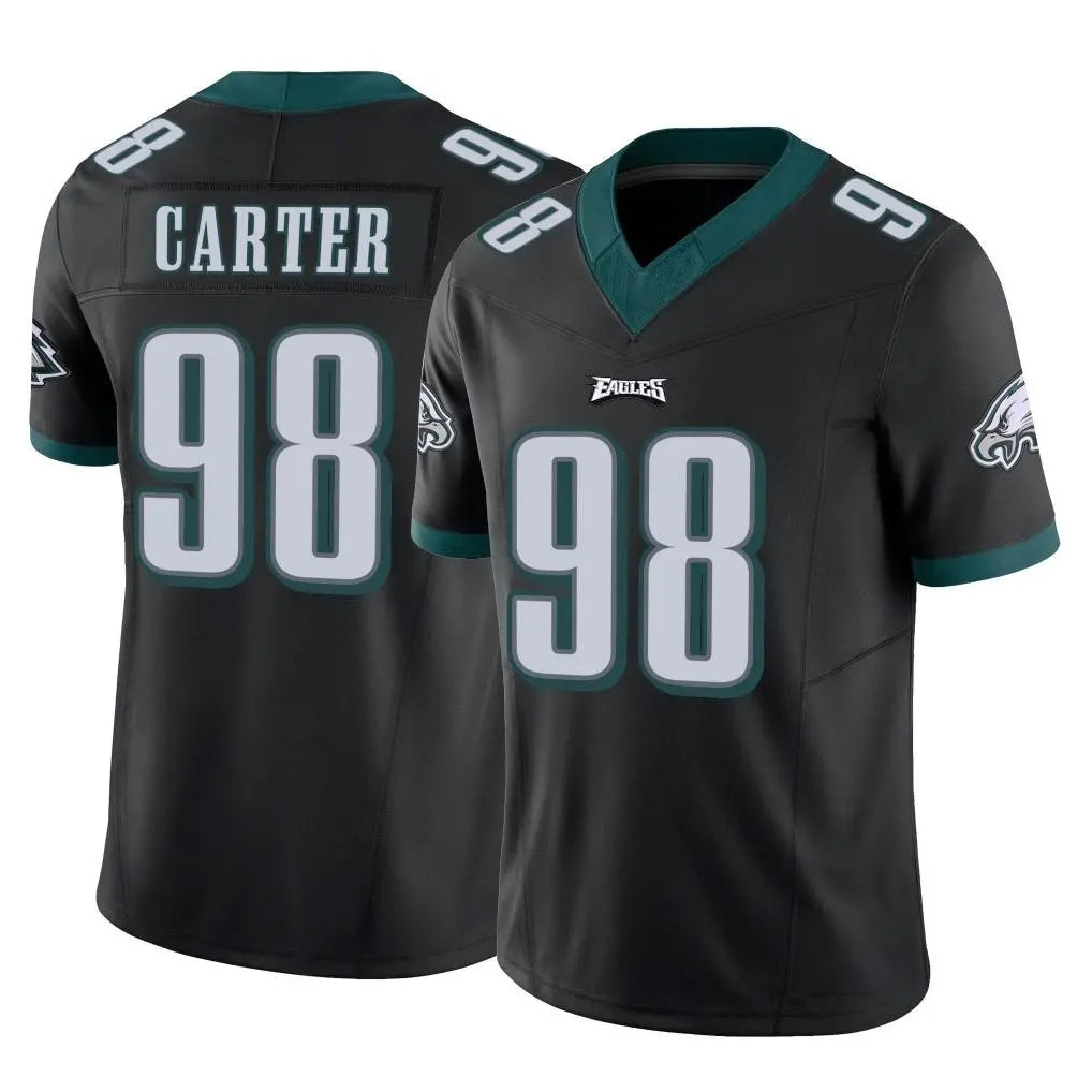 Fenge P.Eagles #98 Jalen Carter Player Black Limited Vapor F.U.S.E. Home Game Stitched Jerseys