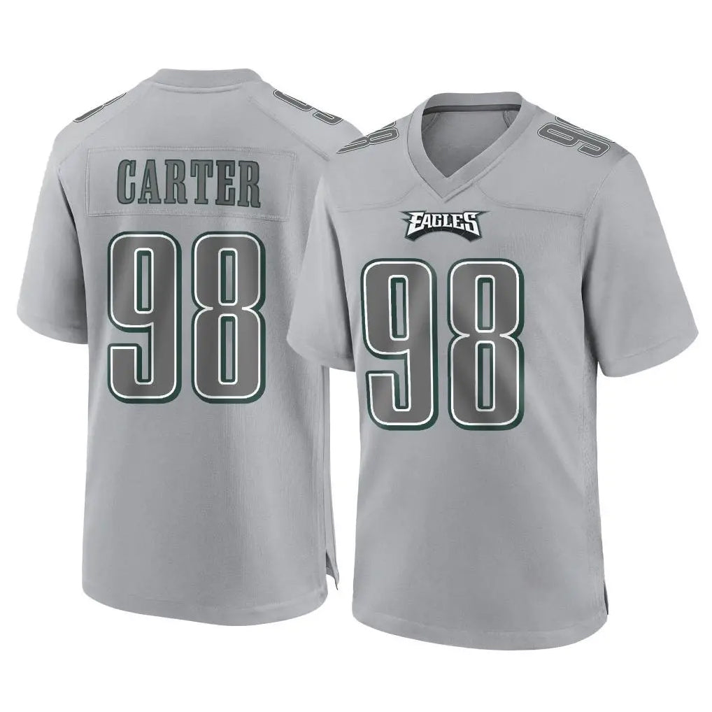 Fenge P.Eagles #98 Jalen Carter Player Gray Atmosphere Fashion Home Game Stitched Jerseys