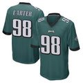 Fenge P.Eagles #98 Jalen Carter Player Team Color Green Home Game Stitched Jerseys